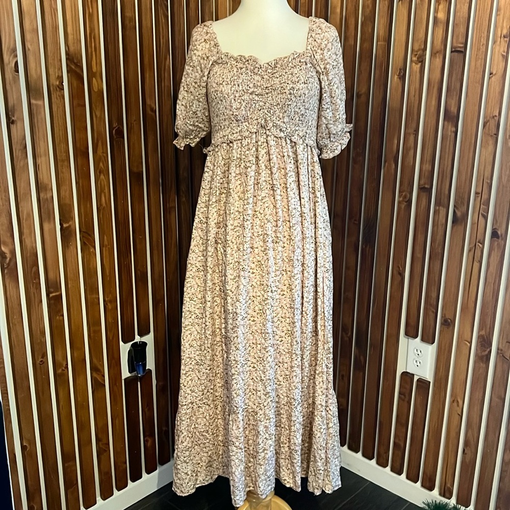 Polagram Floral Maxi in Pink w/ pockets